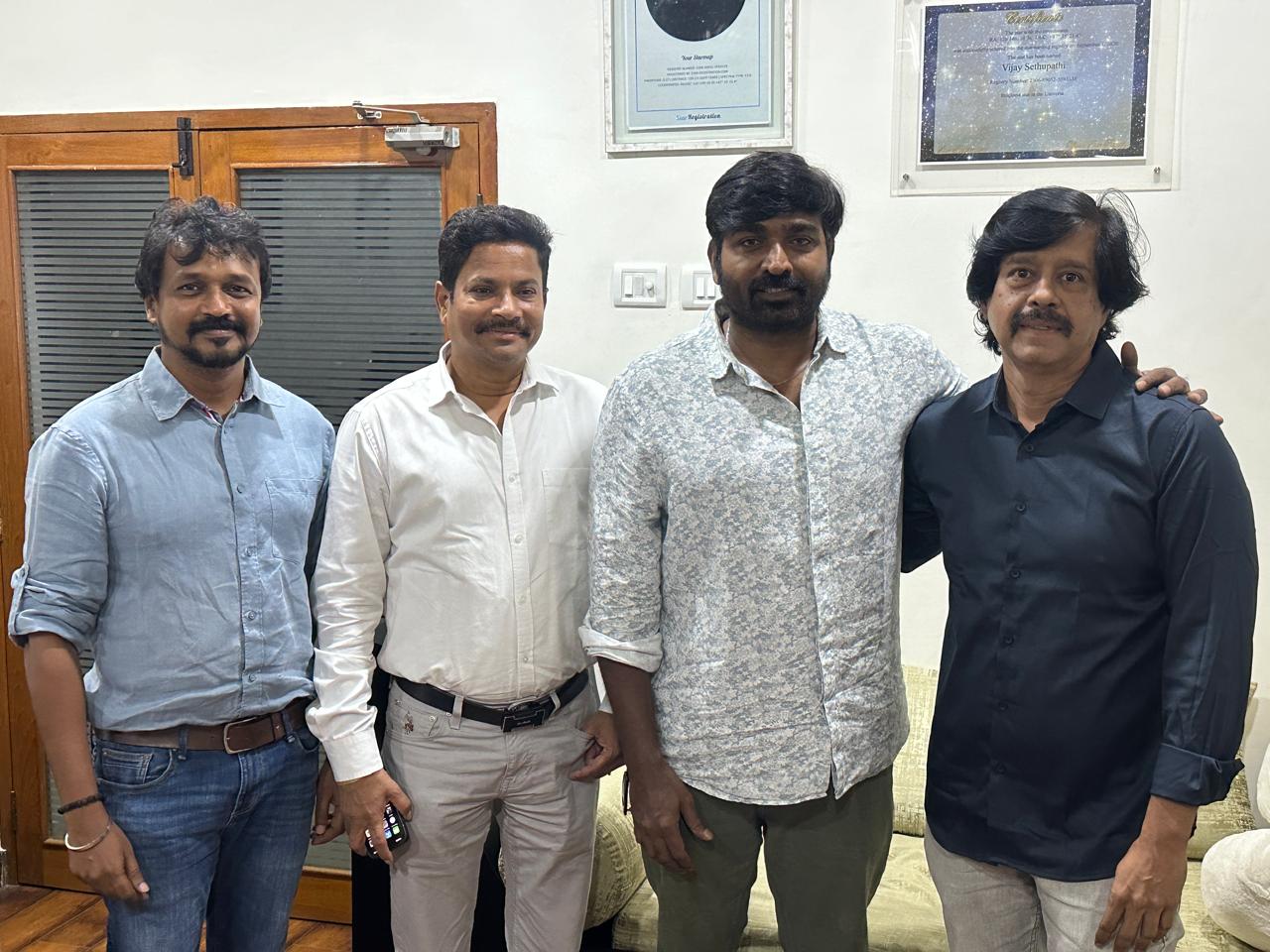 Mr. Mahesh-Film Director, Mr. Muralidharan G - Managing Director KAG Tiles, Mr. Vijay Sethupathi - Actor, VS Balaji - Director - Marketing KAG Tiles